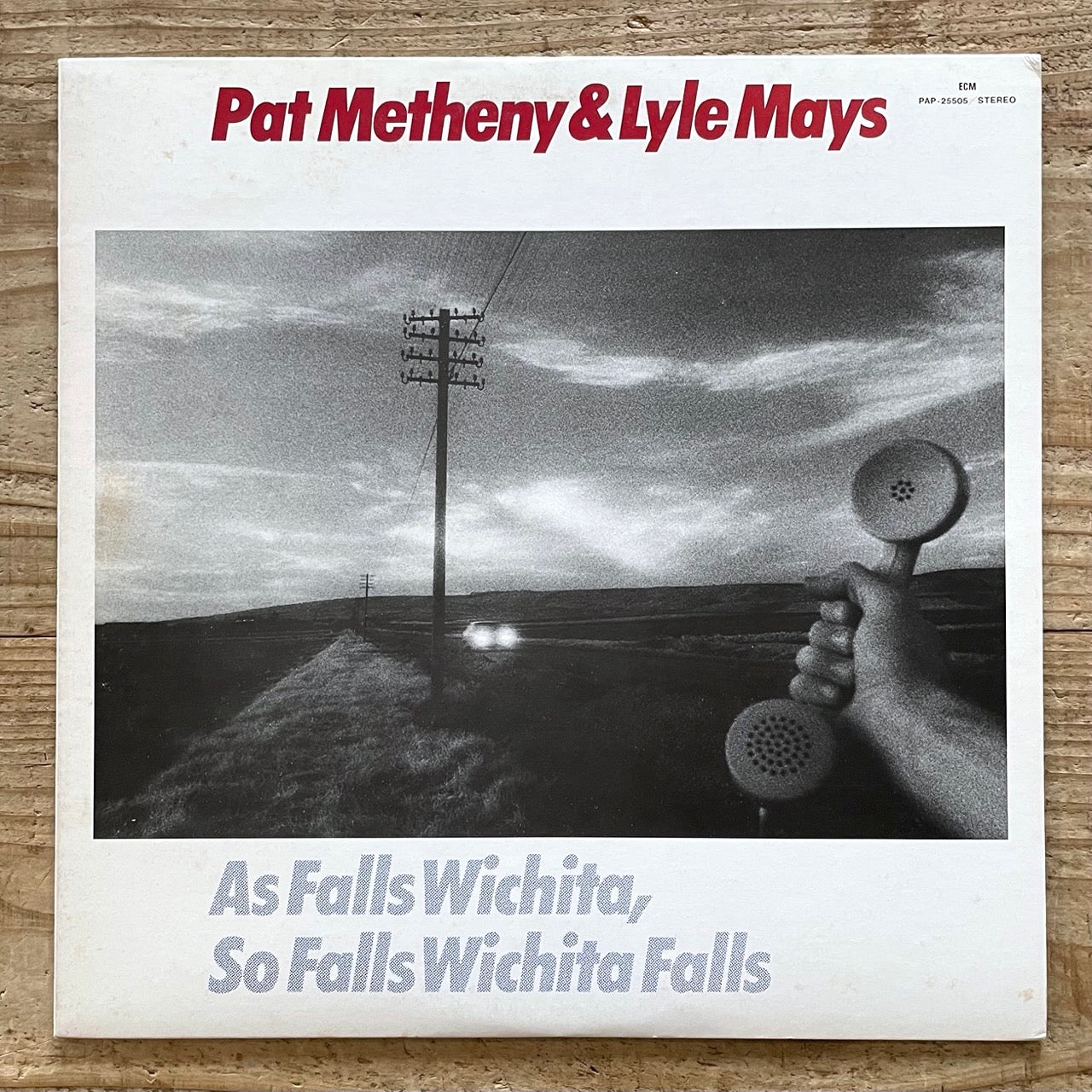PAT METHENY & LYLE MAYS / AS FALLS WICHITA, SO FALLS WICHITA FALLS on ECM - Japan LP PAP-25505