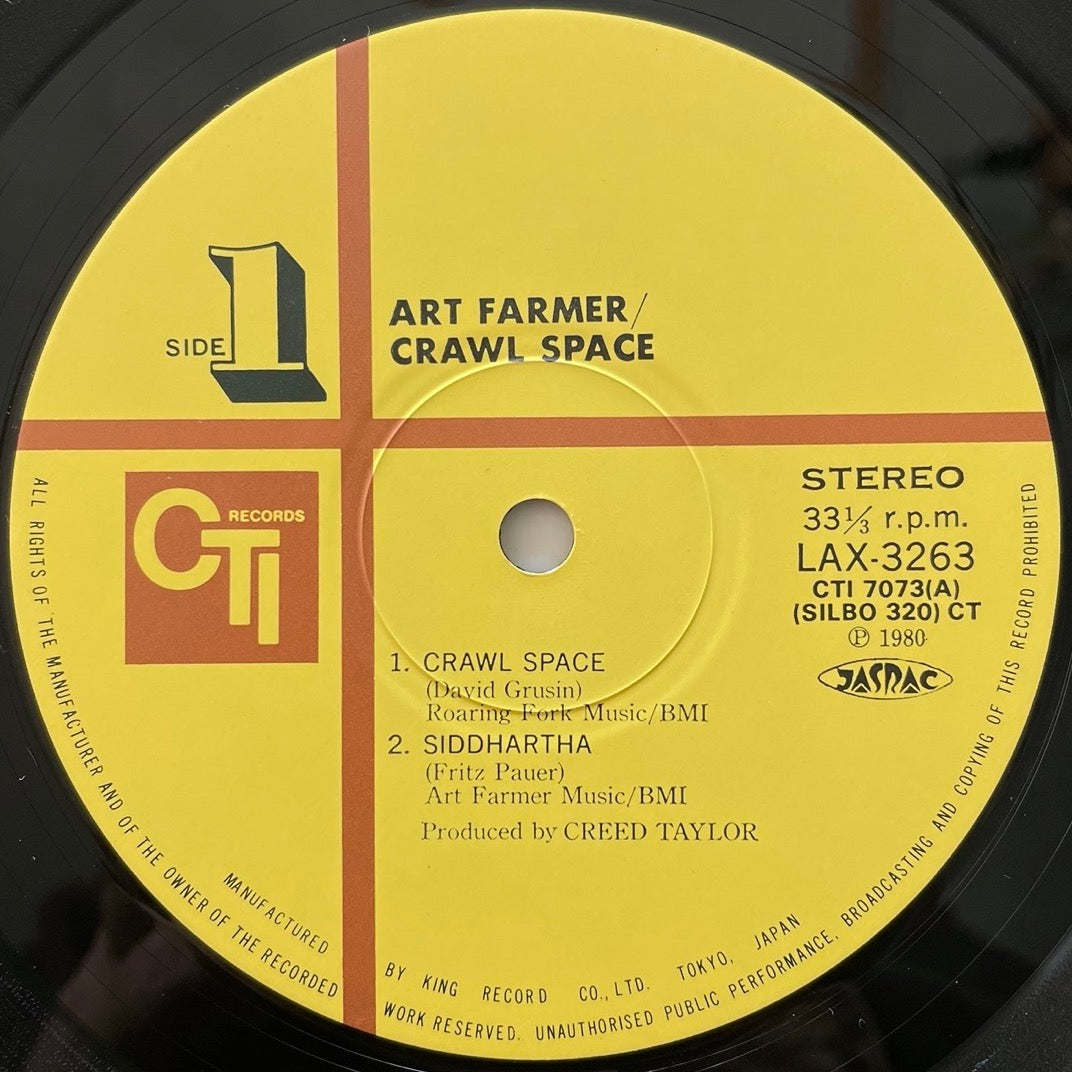 ART FARMER / CRAWL SPACE on CTI - Japan LP NM Jazzfunk LAX-3263 obi