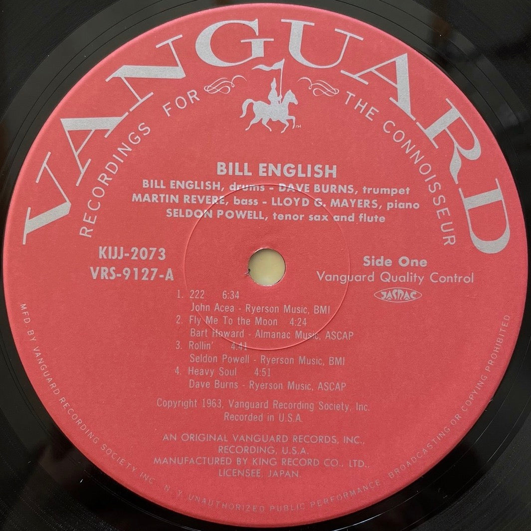 BILL ENGLISH on Vanguard - Japan MONO LP NM KIJJ-2073 obi Dave Burns