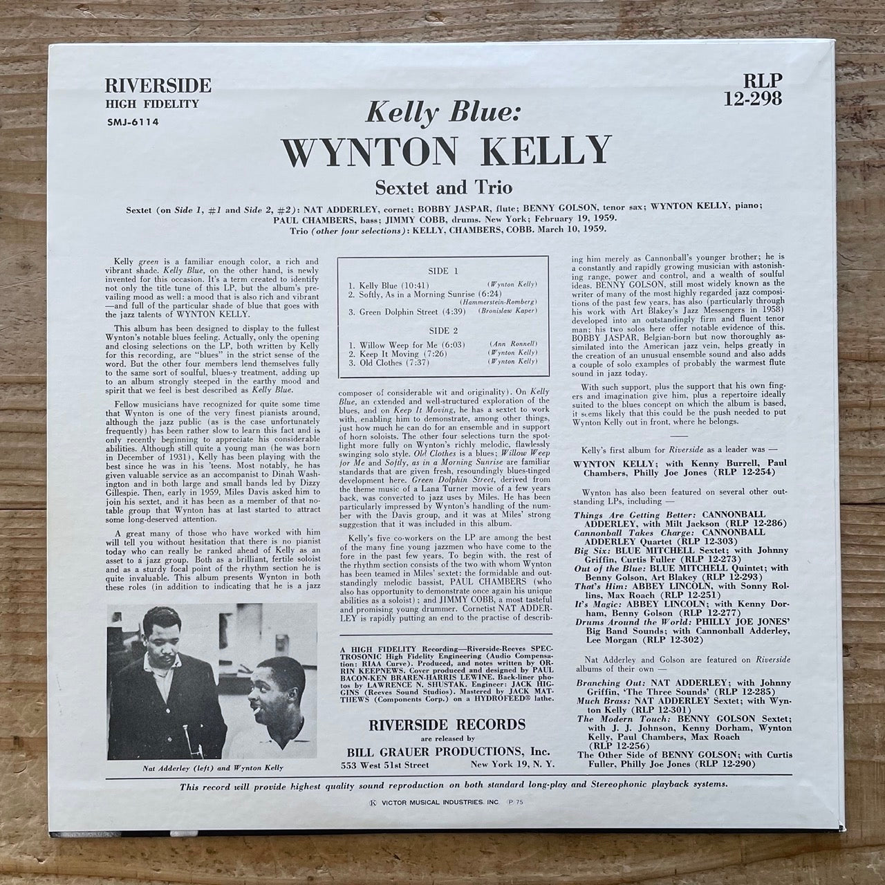 WYNTON KELLY / KELLY BLUE on Riverside - Japan LP SMJ-6114