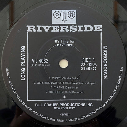 DAVE PIKE / IT'S TIME FOR on Riverside - Japan LP NM VIJ-4082