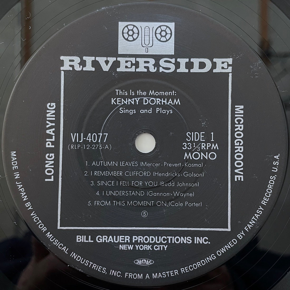 KENNY DORHAM / THIS IS THE MOMENT - Sings and Plays  on Riverside - Japan LP VIJ-4077 obi