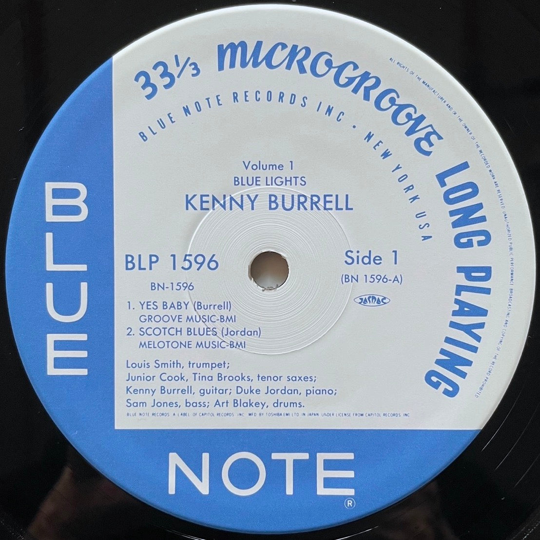 KENNY BURRELL / BLUE LIGHTS VOL.1 on Blue Note - Japan MONO LP NM BN-1596