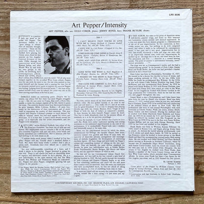 ART PEPPER  / INTENSITY on Contemporary - Japan King LP NM LAX-3036