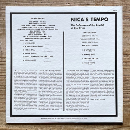 GIGI GRYCE / NICA'S TEMPO on Savoy - Japan CBS/SONY LP NM SOPU-3-SY