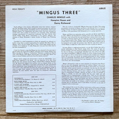 CHARLES MINGUS THREE with HAMPTON HAWES, DANNY RICHMOND on Jubilee - Japan MONO LP YW-7566-RO