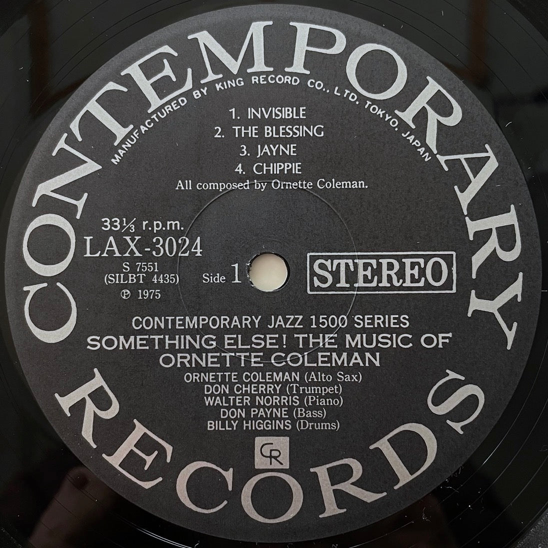 ORNETTE COLEMAN / SOMETHING ELSE!!!  on Contemporary - Japan King LP NM LAX-3024