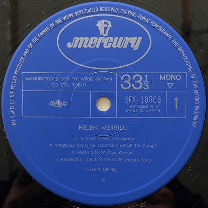 HELEN MERRILL with CLIFFORD BROWN on Emarcy - Japan Mercury LP NM SFX-10503