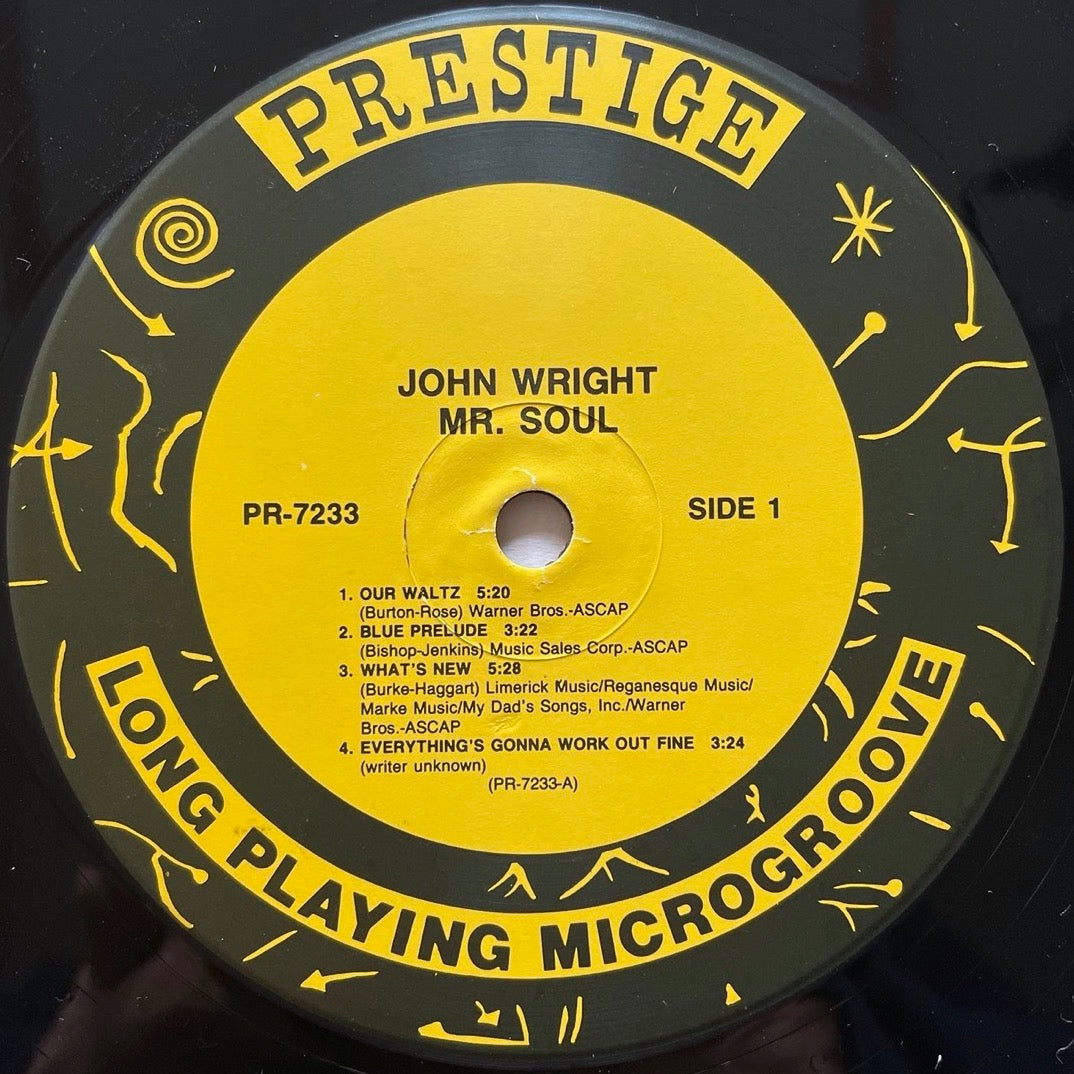 JOHN WRIGHT / MR. SOUL on Prestige - Japan LP NM WWLJ-7057