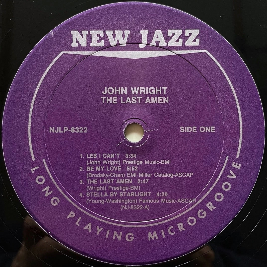 JOHN WRIGHT / THE LAST AMEN on NEW JAZZ - Japan LP NM WWLJ-7029