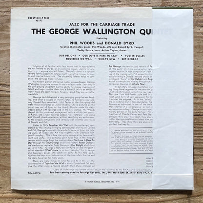 GEORGE WALLINGTON QUINTET / JAZZ FOR THE CARRIAGE TRADE - Japan Prestige MONO LP NM SMJ-6517 obi