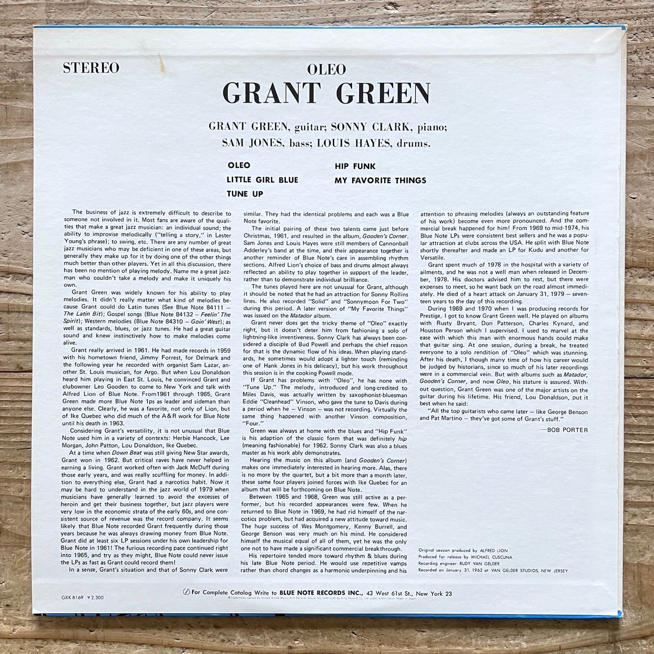 GRANT GREEN / OLEO on Blue Note - Japan King LP GXK-8169