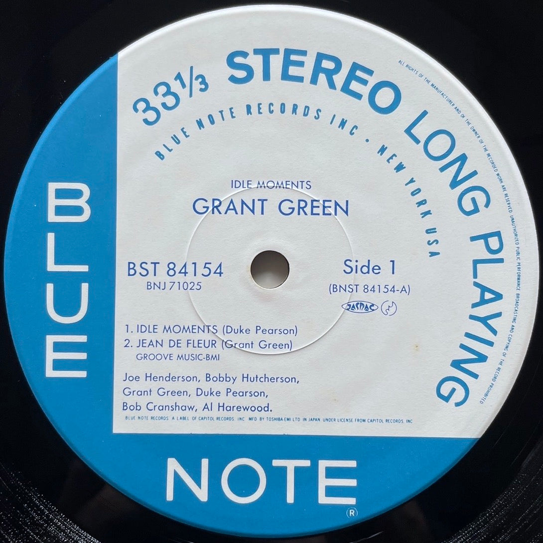 GRANT GREEN / IDLE MOMENTS on Blue Note - Japan LP BNJ-71025