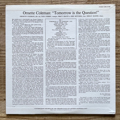 ORNETTE COLEMAN / TOMORROW IS THE QUESTION - Japan Contemporary LP GXC-3182