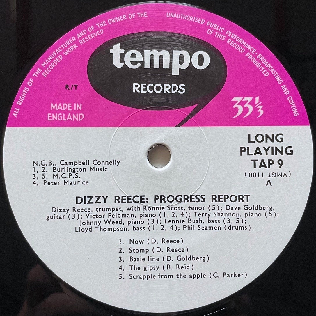 DIZZY REECE / PROGRESS REPORT on UK Tempo - Japan Heavy Vinyl LP TAP9