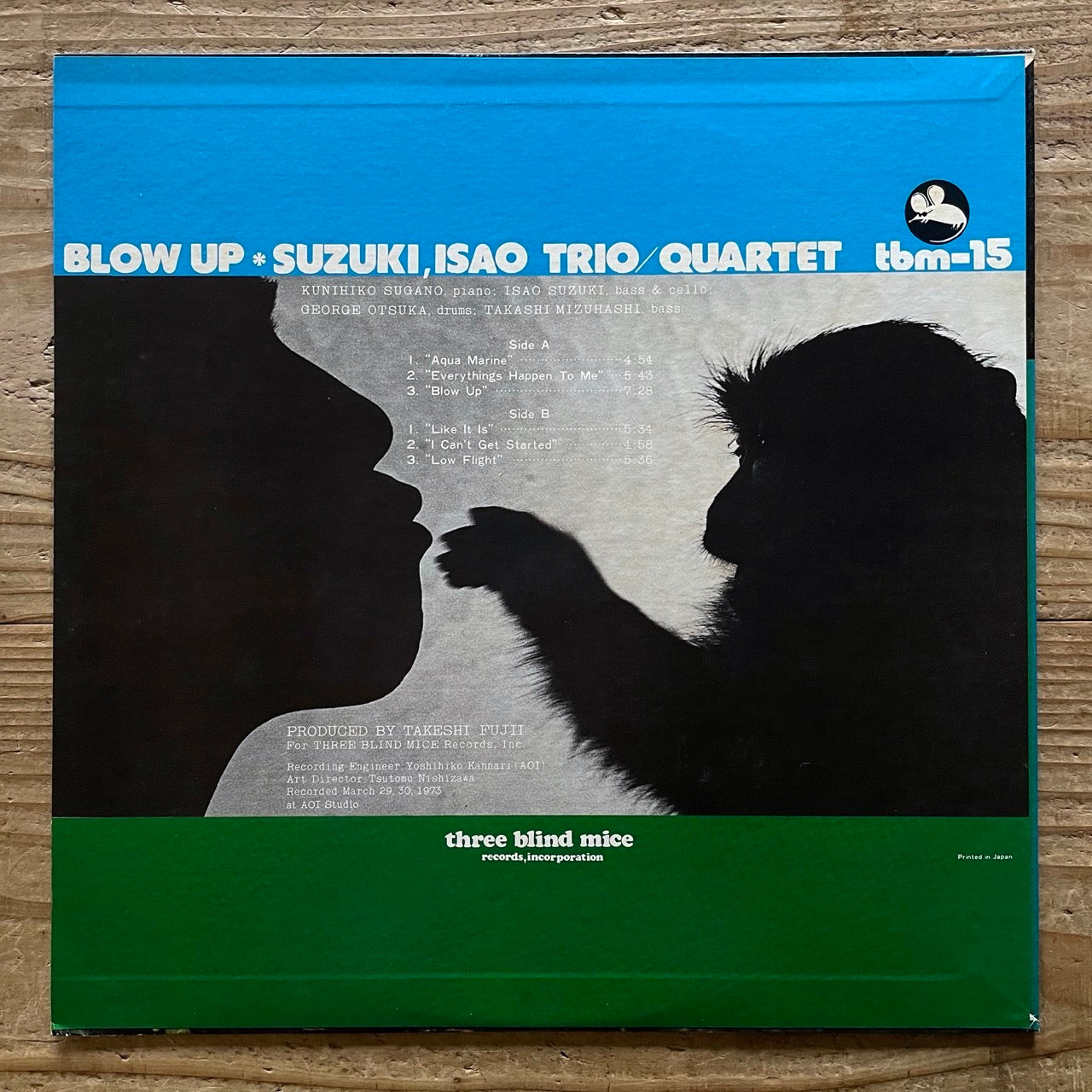 ISAO SUZUKI TRIO/QUARTET / BLOW UP - Japan TBM LP TBM-15