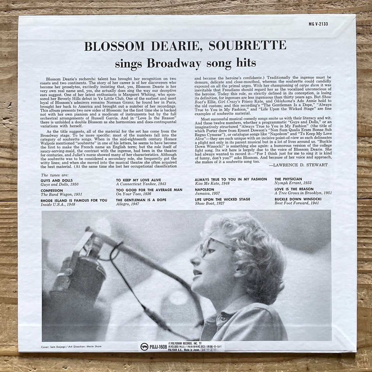 BLOSSOM DEARIE / SOUBRETTE - SINGS BROADWAY HIT SONGS - Japan Verve LP NM POJJ-1608