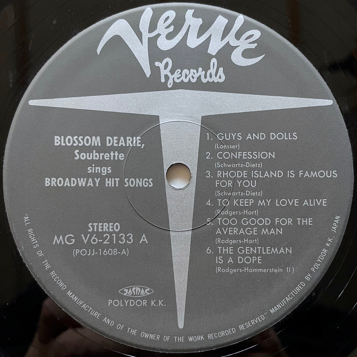 BLOSSOM DEARIE / SOUBRETTE - SINGS BROADWAY HIT SONGS - Japan Verve LP NM POJJ-1608