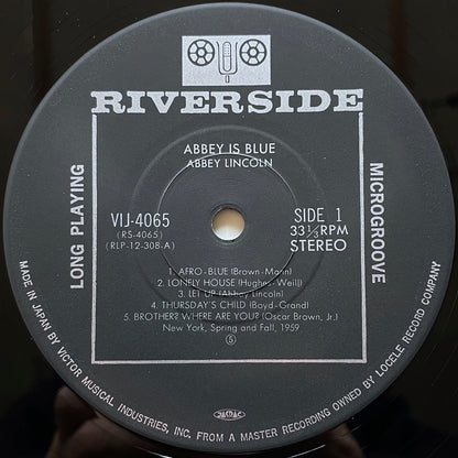 ABBEY LINCOLN / ABBEY IS BLUE on Riverside - Japan LP NM VIJ-4065