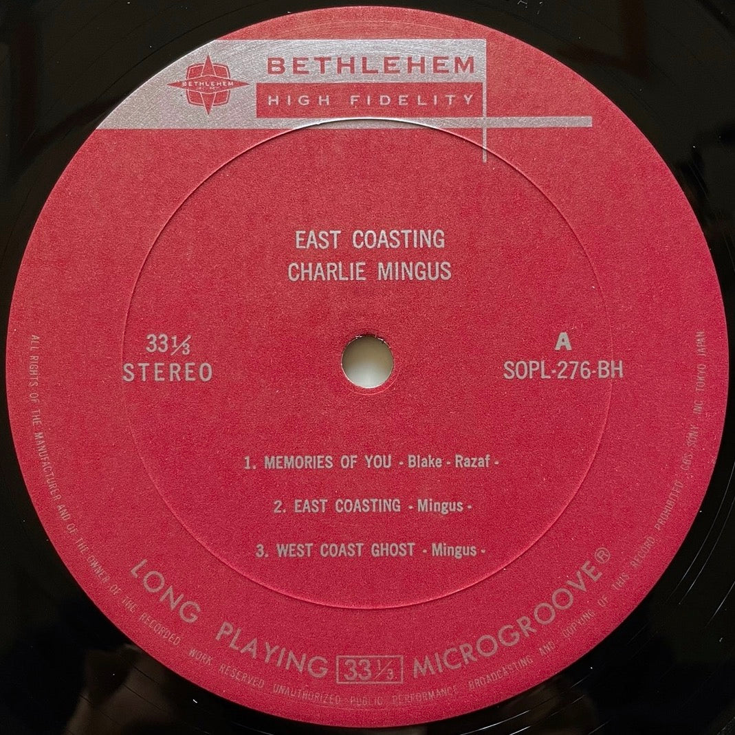 CHARLES MINGUS / EAST COASTING on Bethlehem - Japan MONO LP NM SOPL-276