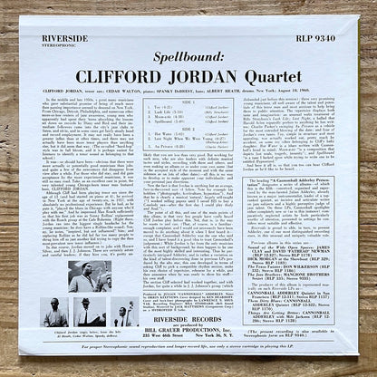 CLIFFORD JORDAN QUARTET / SPELLBOUND on Riverside - Japan LP NM VIJJ-30057