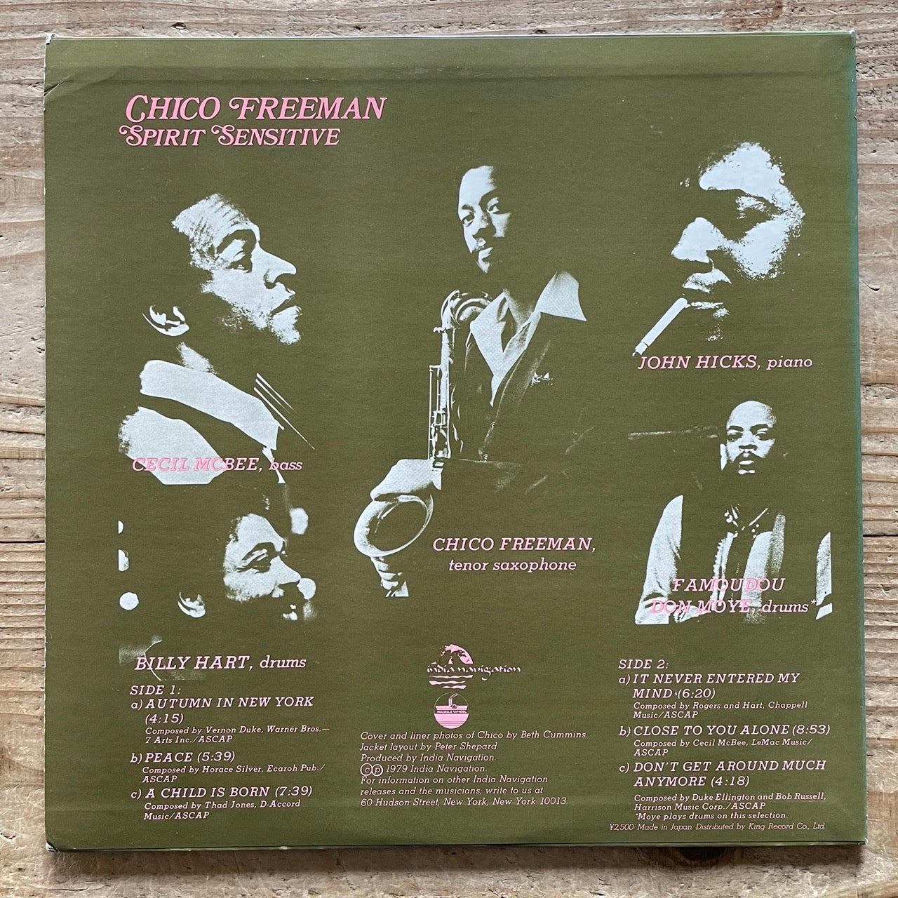 CHICO FREEMAN / SPIRIT SENSITIVE on India Navigation - Japan LP K25P-6016