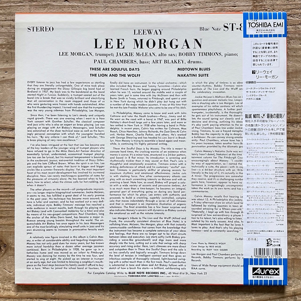 LEE MORGAN / LEEWAY on Blue Note - Japan LP NM BN4034 obi