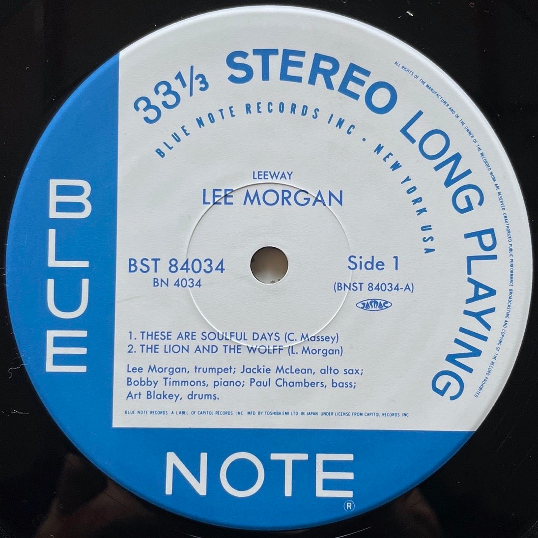 LEE MORGAN / LEEWAY on Blue Note - Japan LP NM BN4034 obi