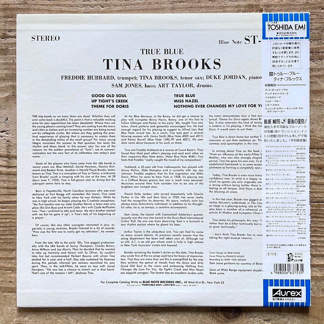 TINA BROOKS / TRUE BLUE on Blue Note - Japan LP NM BN4041 obi