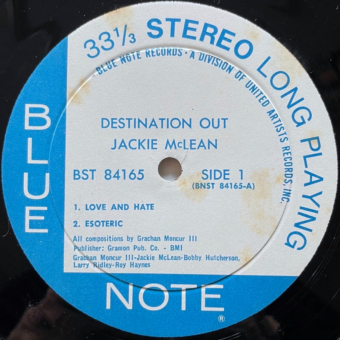 JACKIE McLEAN / DESTINATION OUT - BST-84165 Blue Note UA VAN GELDER