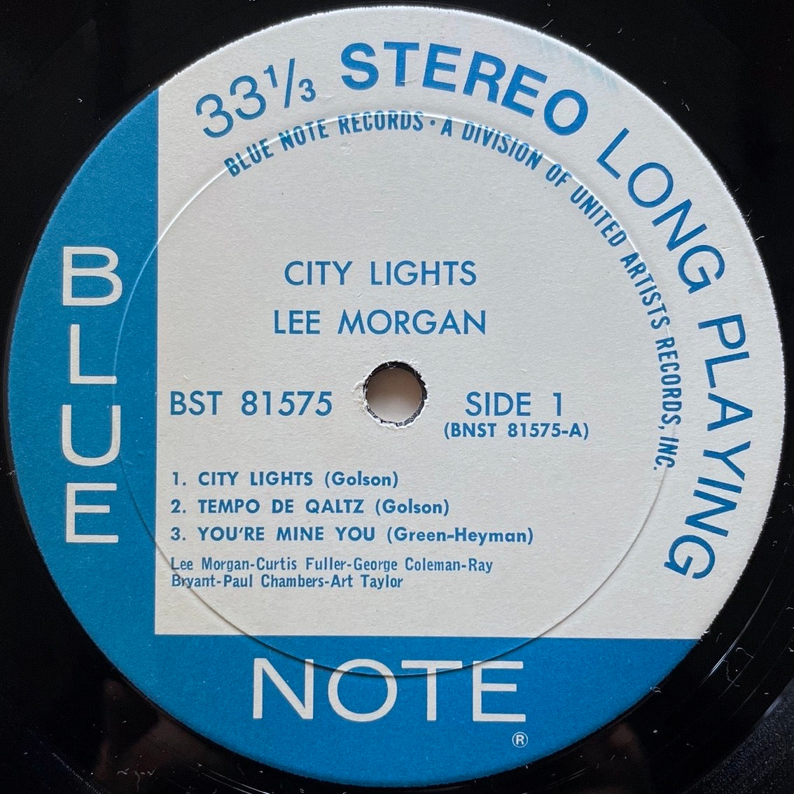 LEE MORGAN / CITY LIGHTS - US BLUE NOTE UA STEREO LP BST-81575