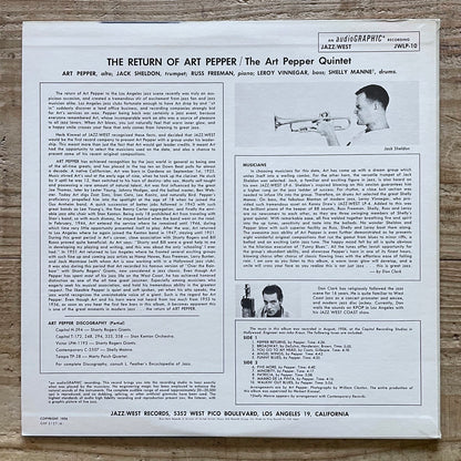 ART PEPPER / THE RETURN OF.. on Jazz West - Japan King LP NM GXF-3127