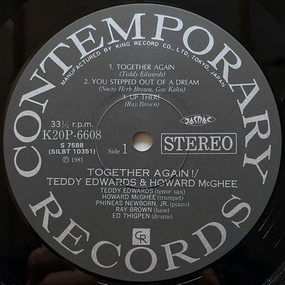 TEDDY EDWARDS & HOWARD McGHEE / TOGETHER AGAIN on Contemporary - Japan King LP K20P-6608
