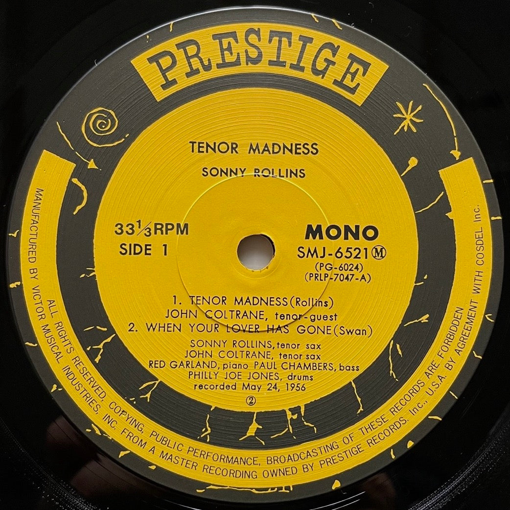 SONNY ROLLINS / TENOR MADNESS on Prestige - Japan MONO LP NM SMJ-6521