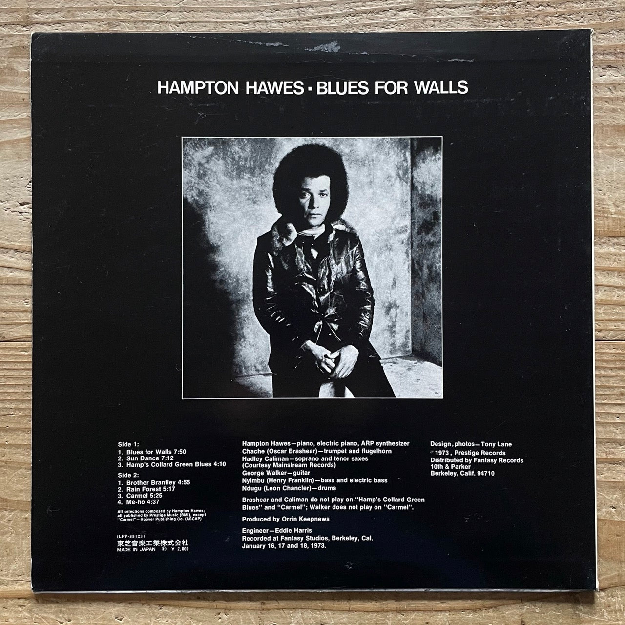 HAMPTON HAWES / BLUES FOR WALLS on Prestige - Japan LP LPP-88123 Jazz Funk