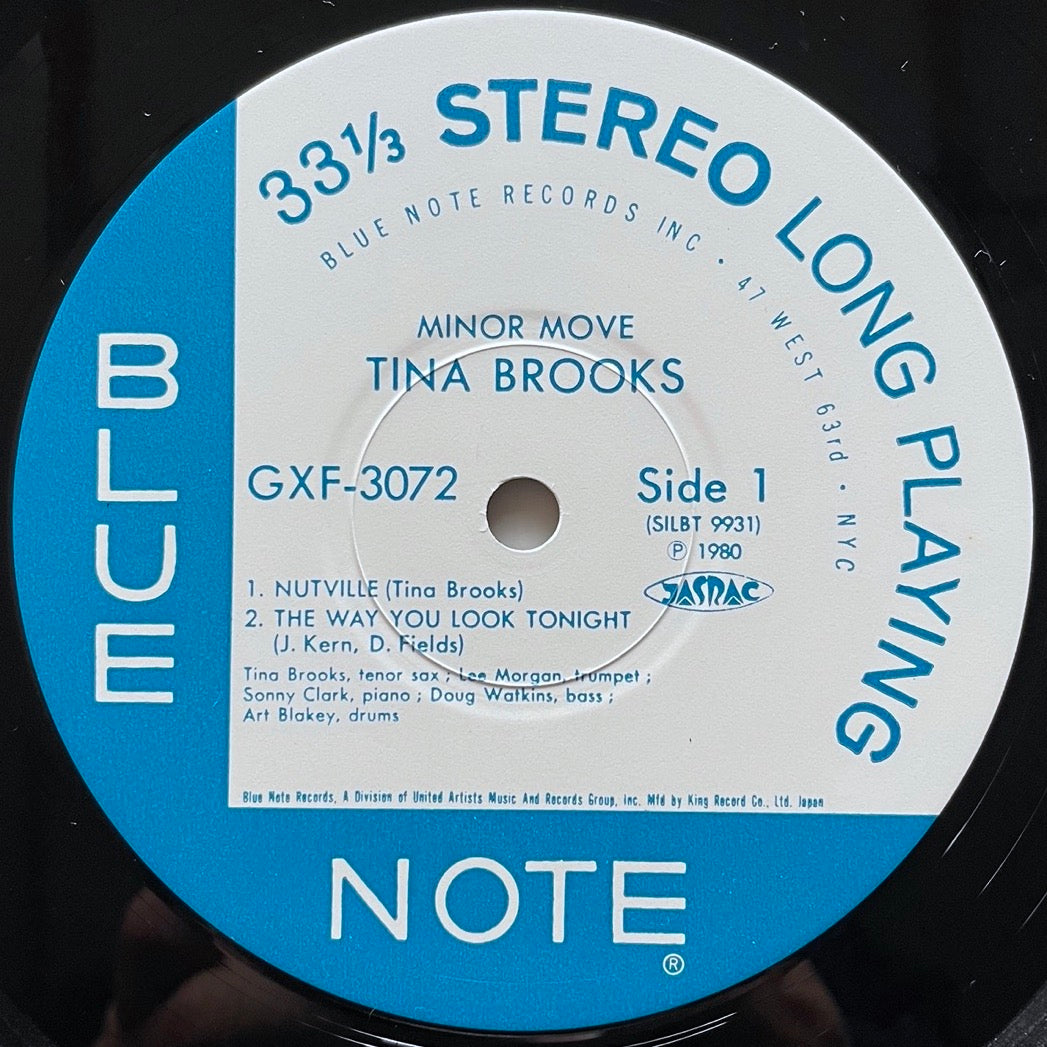 TINA BROOKS / MINOR MOVE on Blue Note - Japan King Original LP GXF-3072