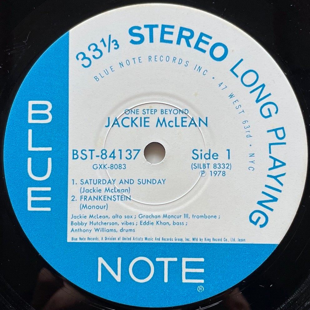 JACKIE McLEAN / ONE STEP BEYOND on Blue Note - Japan King LP GXK-8083