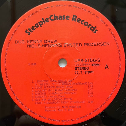KENNY DREW - NIELS-HENNING ORSTED PEDERSEN / DUO on Danish SteepleChase - Japan LP UPS-2156-S obi