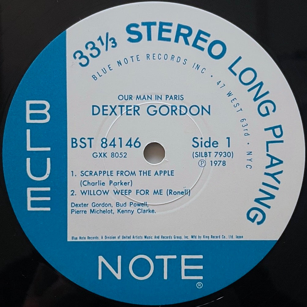 DEXTER GORDON / OUR MAN IN PARIS on Blue Note - Japan King LP NM GXK-8052
