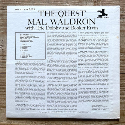 MAL WALDRON / THE QUEST on New Jazz - Japan Prestige LP NM SMJ-6571