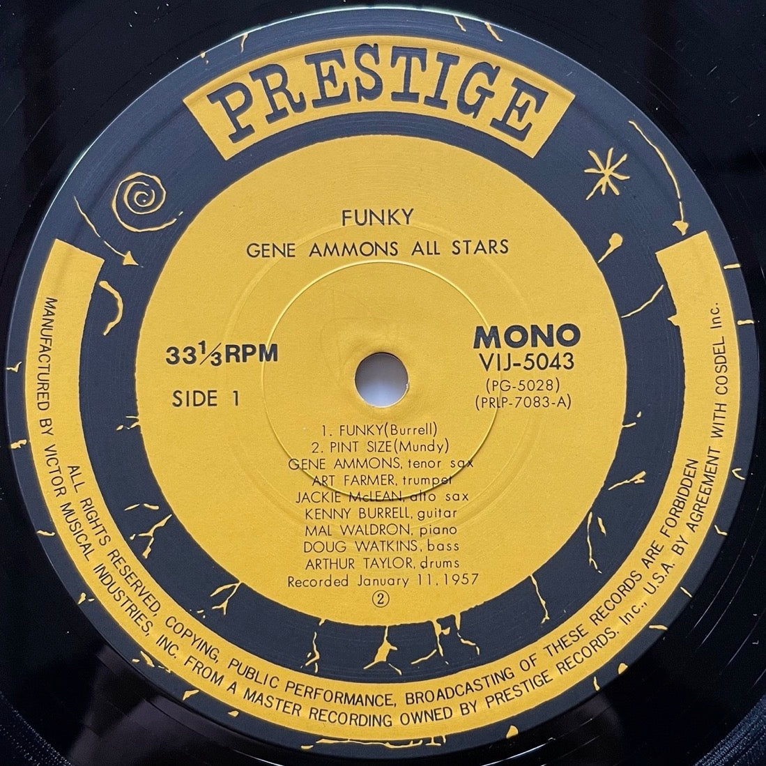 GENE AMMONS / FUNKY - Hi-Fi Jam Session on Prestige - Japan MONO LP VIJ-5043