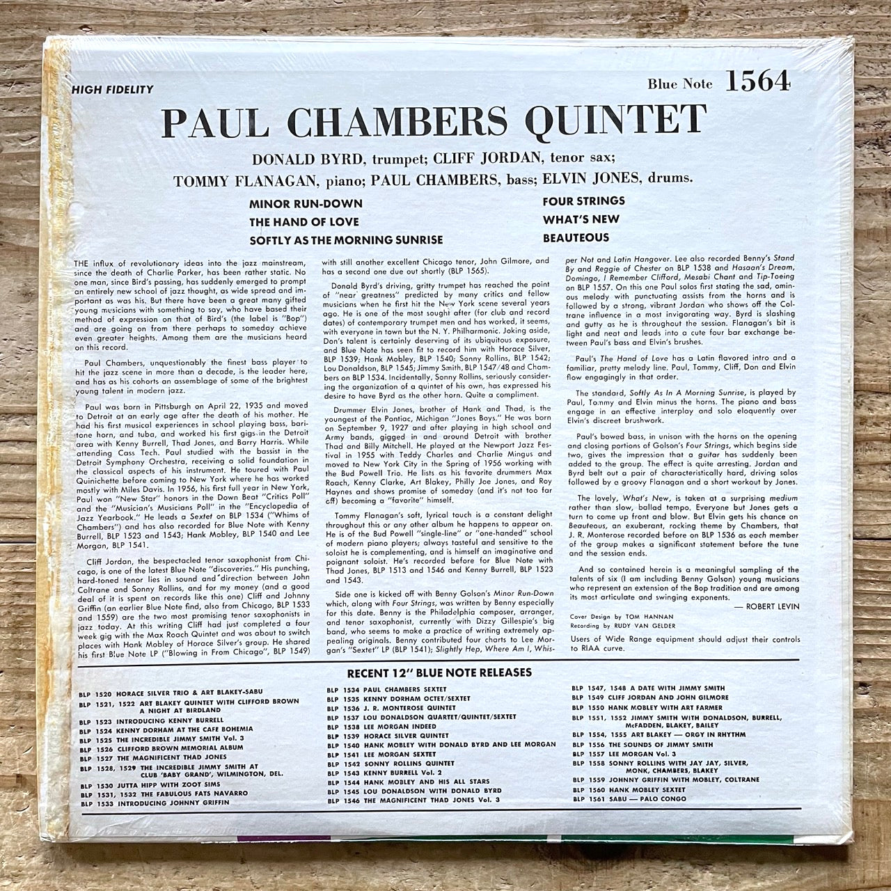 PAUL CHAMBERS QUINTET on Blue Note BLP1564 - US UA MONO LP