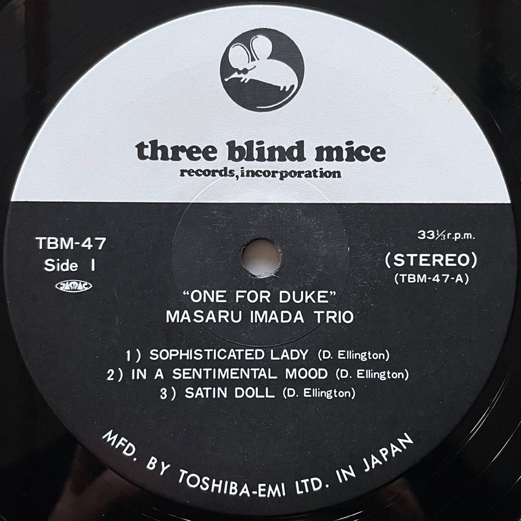 MASARU IMADA TRIO / ONE FOR DUKE Japan Three Blind Mice Original TBM-47
