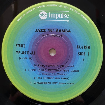 MILT JACKSON / JAZZ 'N' SAMBA on Impulse - Japan LP GF YP-8511-AI
