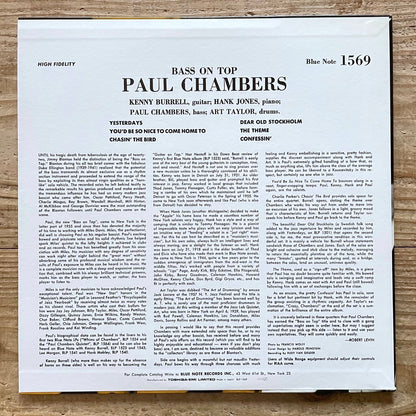 PAUL CHAMBERS / BASS ON TOP on Blue Note - Japan LP BLP 1569