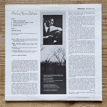 McCOY TYNER / SAHARA on Milestone - Japan LP SMJX-10141