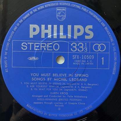 KARIN KROG / YOU MUST BELIVE IN SPRING - Japan Philips LP SFX-10509 obi