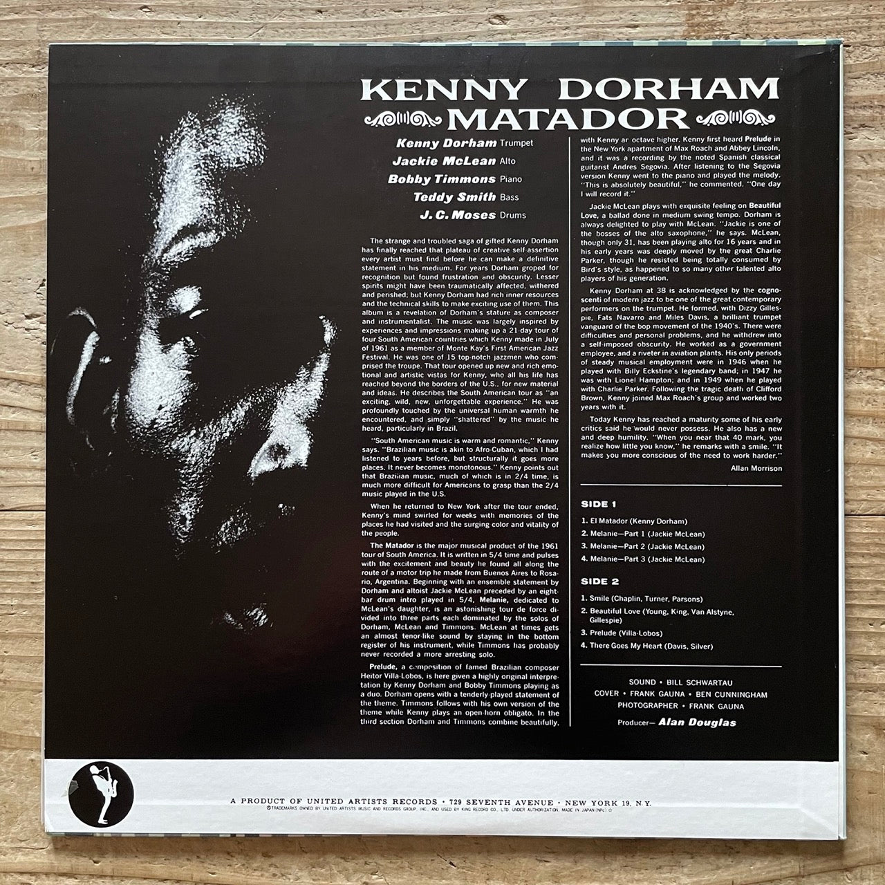 KENNY DORHAM / MATADOR on - United Artists Japan King LP LAX-3125 Jackie McLean