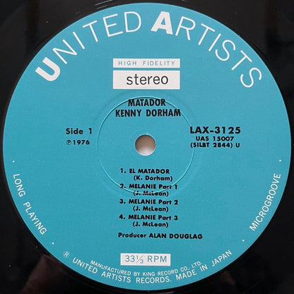KENNY DORHAM / MATADOR on - United Artists Japan King LP LAX-3125 Jackie McLean
