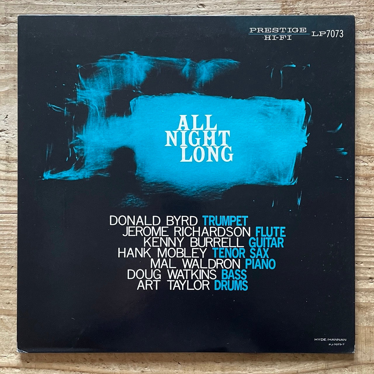 DONALD BYRD, KENNY BURRELL / ALL NIGHT LONG on Prestige - Japan MONO LP PJ-7-7073